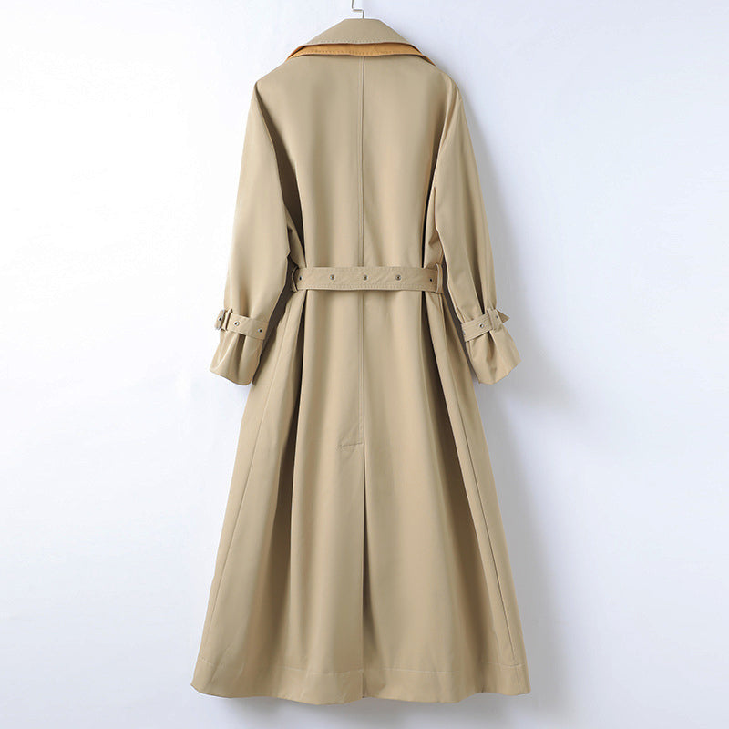 Vionna | Classic Trench Coat with Turn-Down Collar