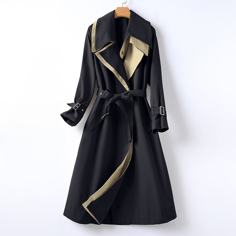 Vionna | Classic Trench Coat with Turn-Down Collar