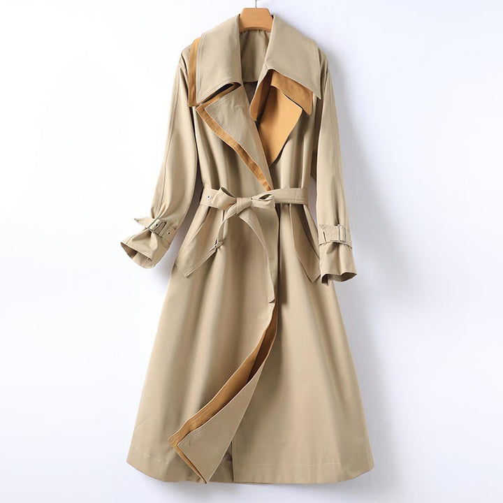 Vionna | Classic Trench Coat with Turn-Down Collar