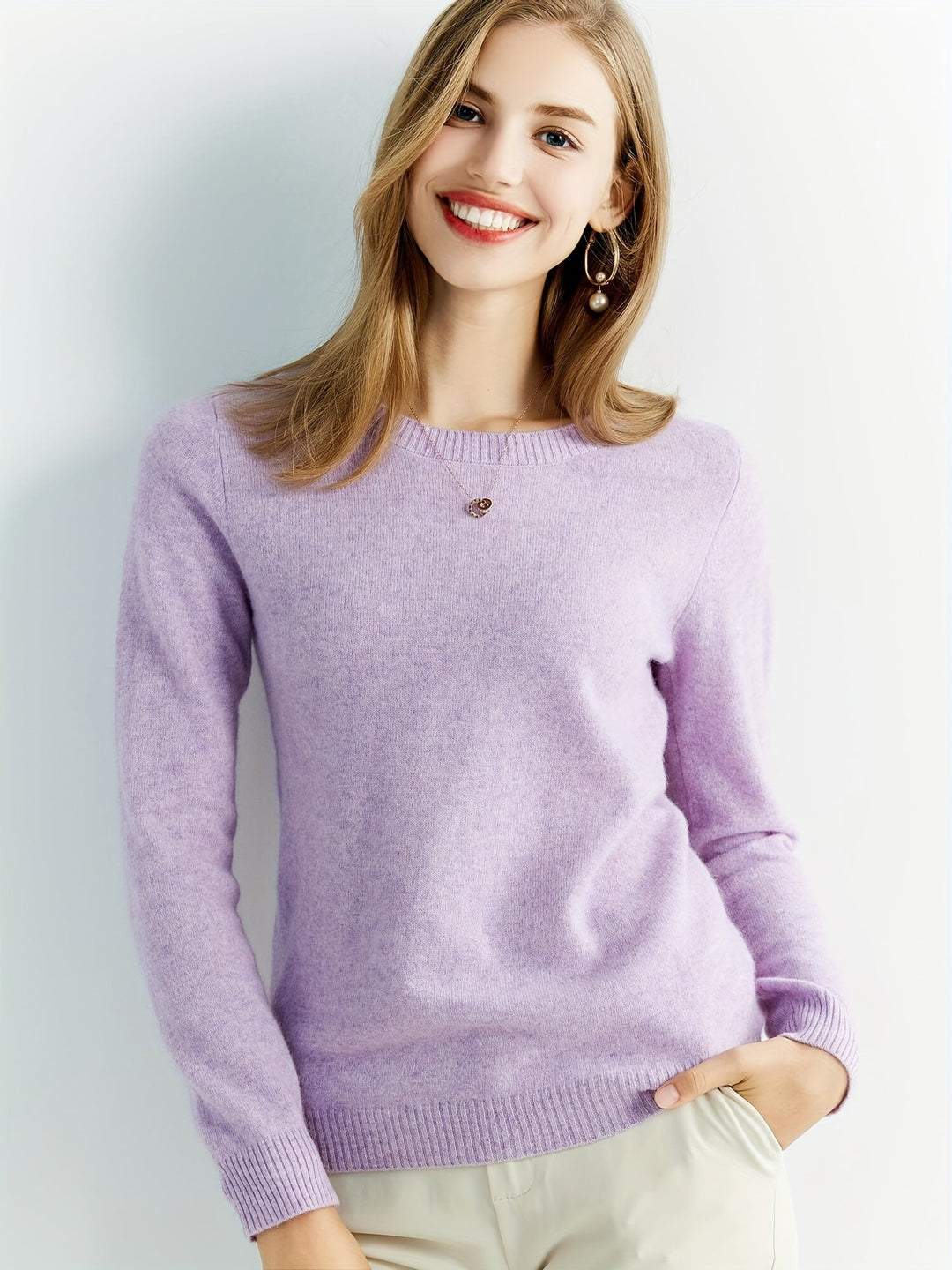 Ella | Women's Basic Sweater - Comfortable & Versatile